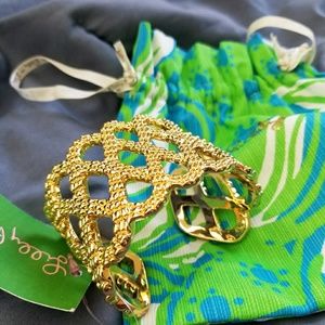 NWT Lily Pulitzer Gold Cuff Bracelet